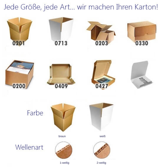 Sizes Styles and Colours of Davpack Cardboard Boxes